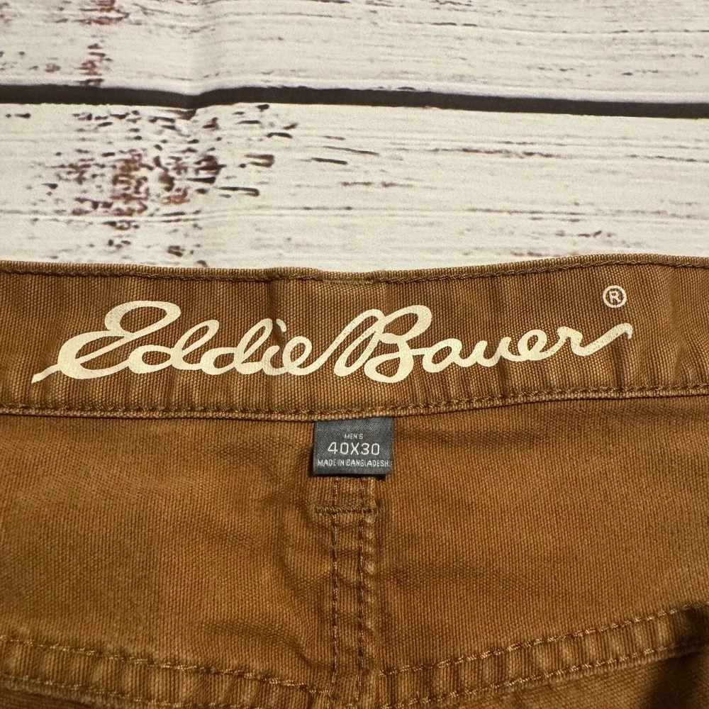 Eddie Bauer Straight Fit Khaki Pants 100% Cotton Men's Size 40x30‎ (Fits 39x27)